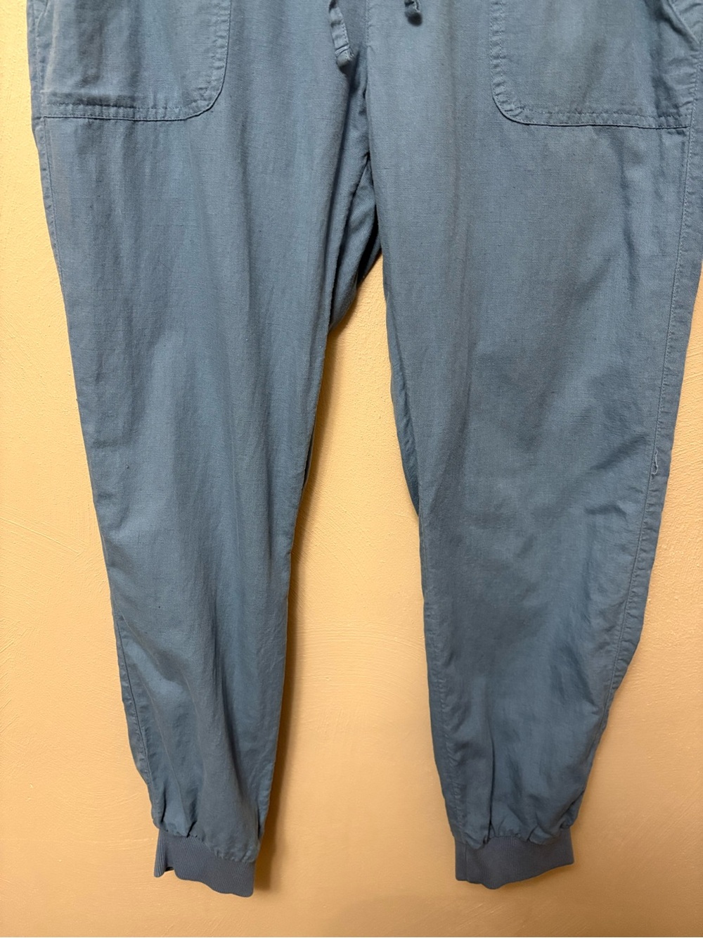 Pact Organic Cotton Linen Blend Joggers Blue Size Medium - Picture 5 of 12